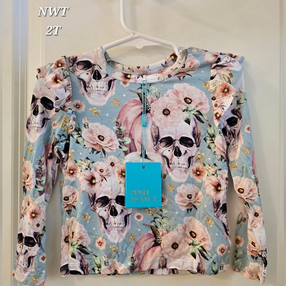 Posh Peanut Other - Lilly Pulitzer Floral Skull Long Sleeve Shirt